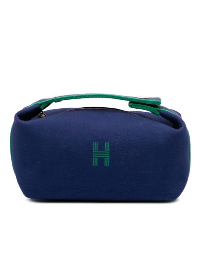 Pre-Loved by Azura Reborn - Pre-Loved hermes Fabric Zip-Top Carry Pouch Everyday Essential Storage Container Travel Organizer