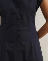 Atmos&Here - Clara Cotton Poplin Midi Shirt Dress