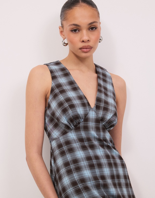 Calli - Lola Check Maxi Dress