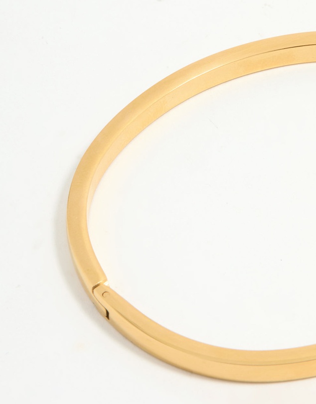 Lovisa - Waterproof Gold Plated Stainless Steel Solid Hinge Bangle