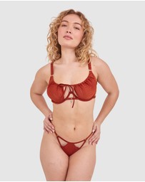Bras N Things - Night Games Wild Delight Unlined & String Set - Rust