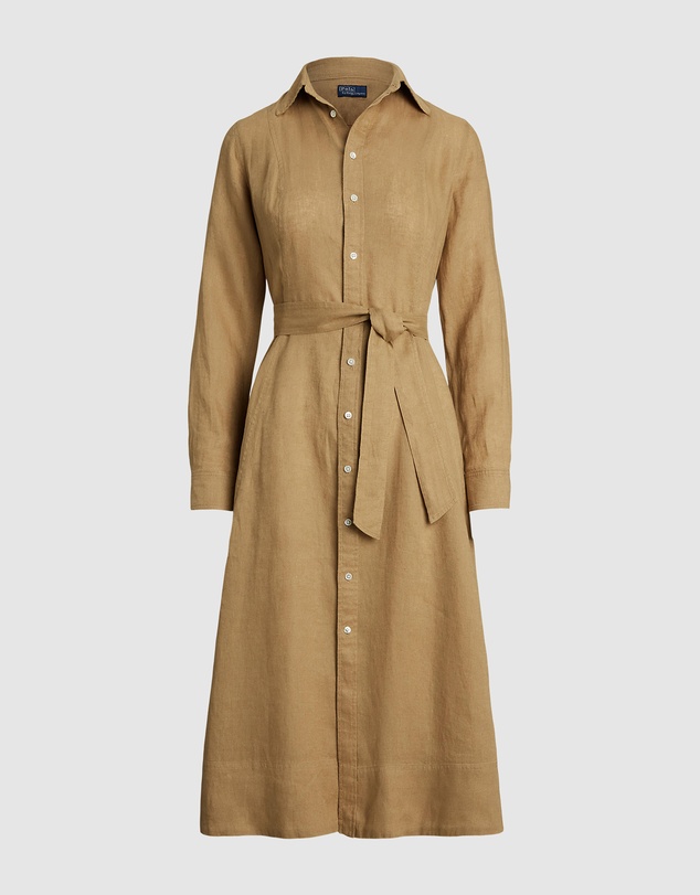 Polo Ralph Lauren - Belted Linen A-Line Shirtdress