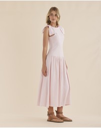 Amelius - Mavie Bow Linen Maxi Dress