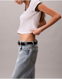 Calvin Klein Jeans - Monologo Scoopneck Baby Tee