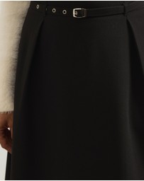 Atmos&Here - Rae Belted Flare Midi Skirt