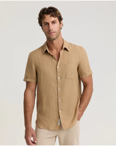 Sportscraft - Short Sleeve Delave Linen Shirt