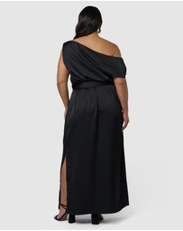 Pink Dusk by Curve Project - Magnetic Satin Maxi Dress