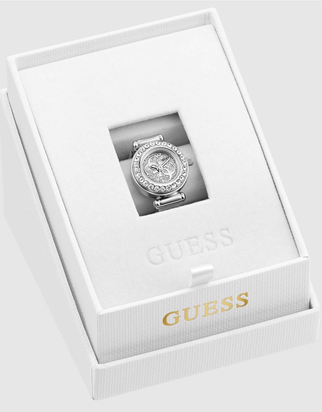 GUESS - GUESS Ladies Silver-Tone Analogue Ring Watch