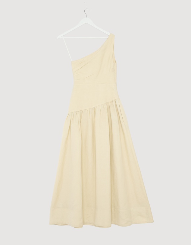 Revibe - Repaired Shona Joy Gigi One Shoulder Maxi Dress - AU 6