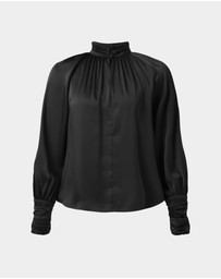 Forcast - Anna Pleated Satin Blouse