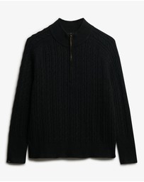Superdry - Brushed Cable Half Zip Knit