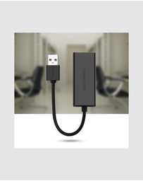 Ugreen - UGreen USB 2.0 to 100Mbps Ethernet Adapter 10cm Black
