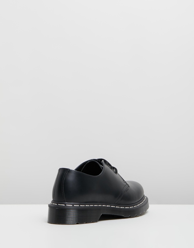 Dr Martens - Unisex 1461 White Stitch 3-Eye Shoes