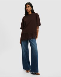 Cotton On - Satin Layered T-Shirt