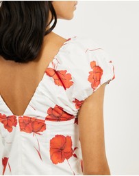 Lover - Posy Gathered Detail Mini Dress