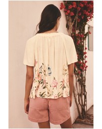 NEXT - Short Sleeve Tie Neck Bardot Top