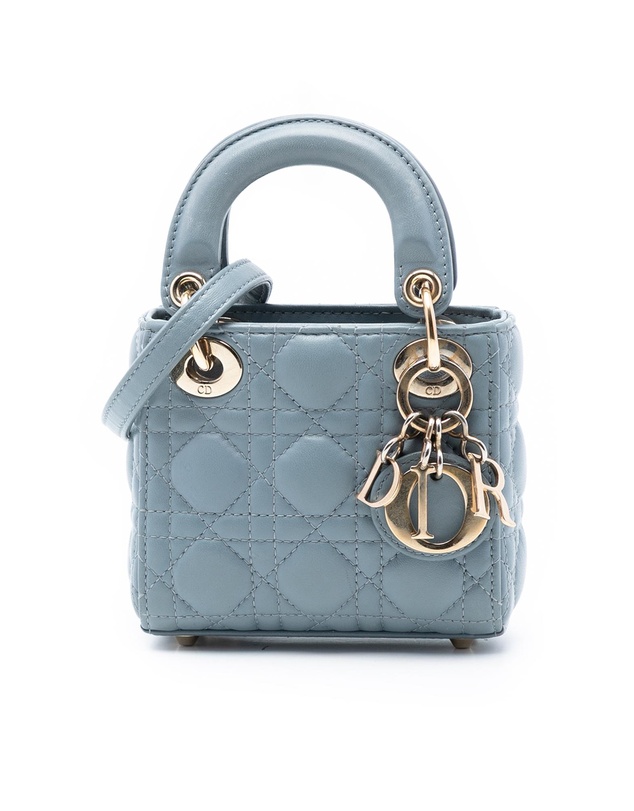 Pre-Loved by Azura Reborn - Pre-Loved Micro Lambskin Cannage Lady Dior