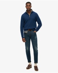 Superdry - Wool Blend Half Zip Slim Fit Jumper