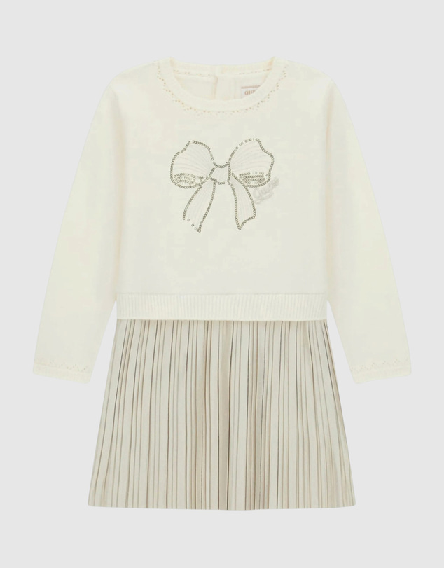 GUESS - Bow Mixed Fabric Dress