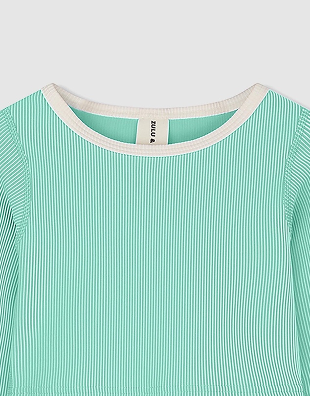 Zulu & Zephyr Mini - Mini Stripe Crop Rashie - Kids-Teens