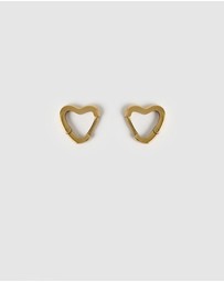 Arms Of Eve - Sweetheart Gold Earrings - Small
