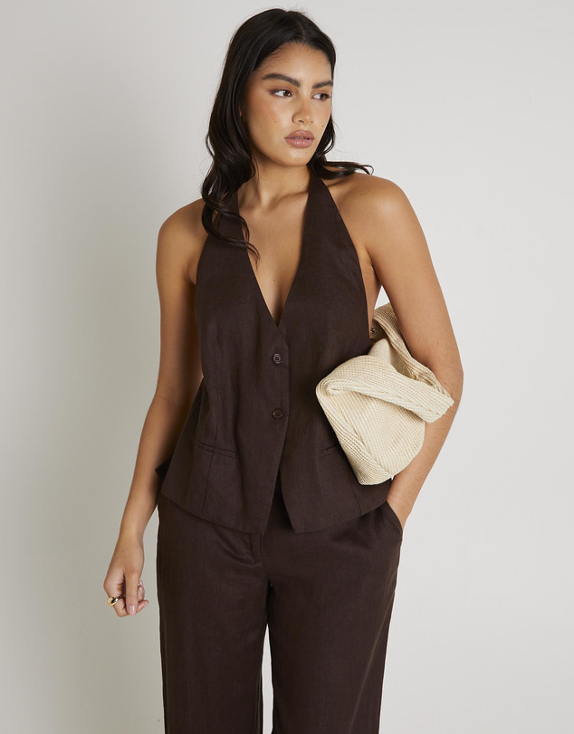 Subtitled - Peta Plunge Halter Top