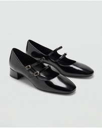 M.N.G - Patent Leather Buckled Heel