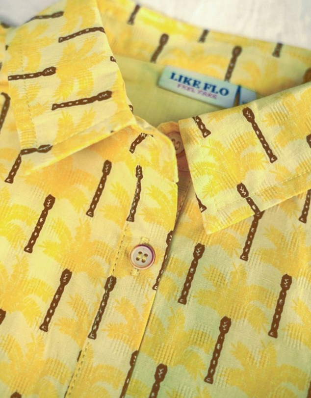 Like FLO - Palm Tree Print Shirt Dress - Kids-Teens