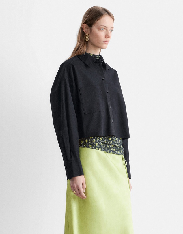 & Other Stories - Cropped Oversized Cotton Shirt