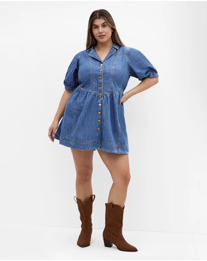 City Chic - Kai Denim Mini Dress
