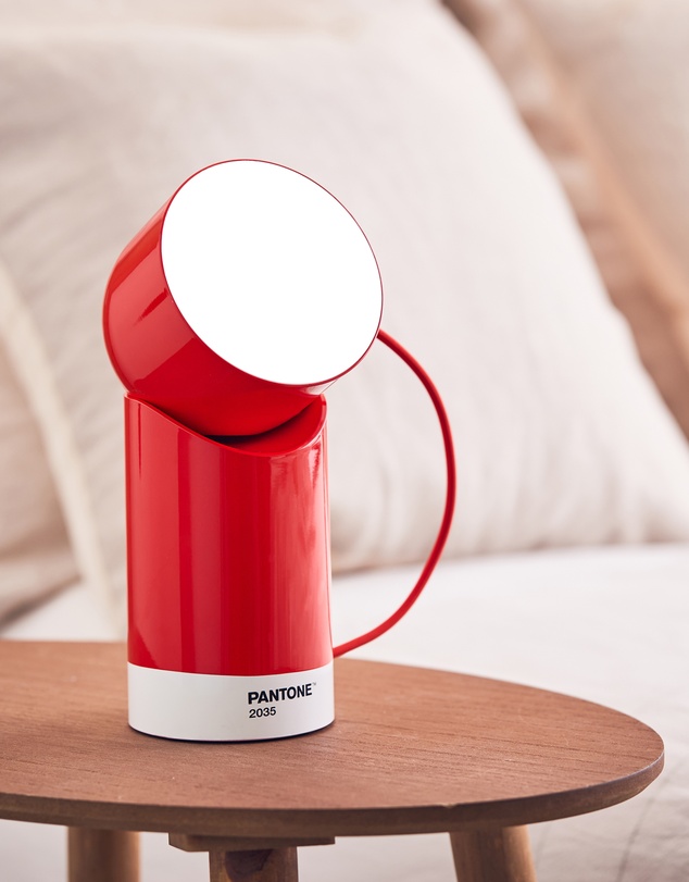 Lexon - Lexon Orbe Portable Led Lamp With Moving Head PANTONE - 2035 Red