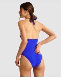 Banana Moon - Spring Rosas High Leg Halter One Piece Swimsuit