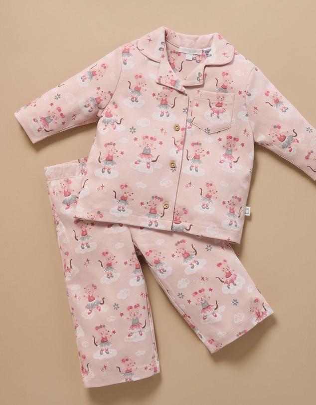 Purebaby - Thick Button Up Pyjama Set -Kids-Babies