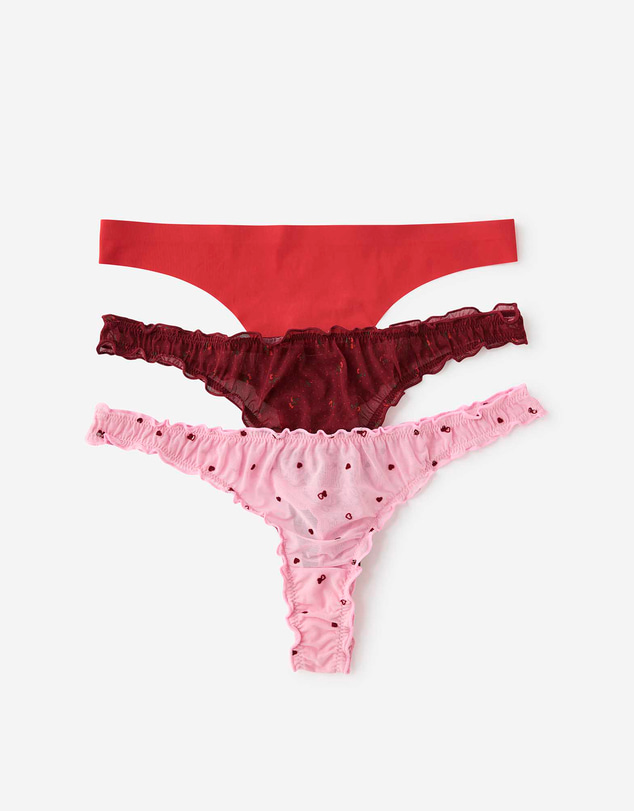 Cotton On Body - Sweet Talk Mesh & Micro G-String Brief 3 Pack