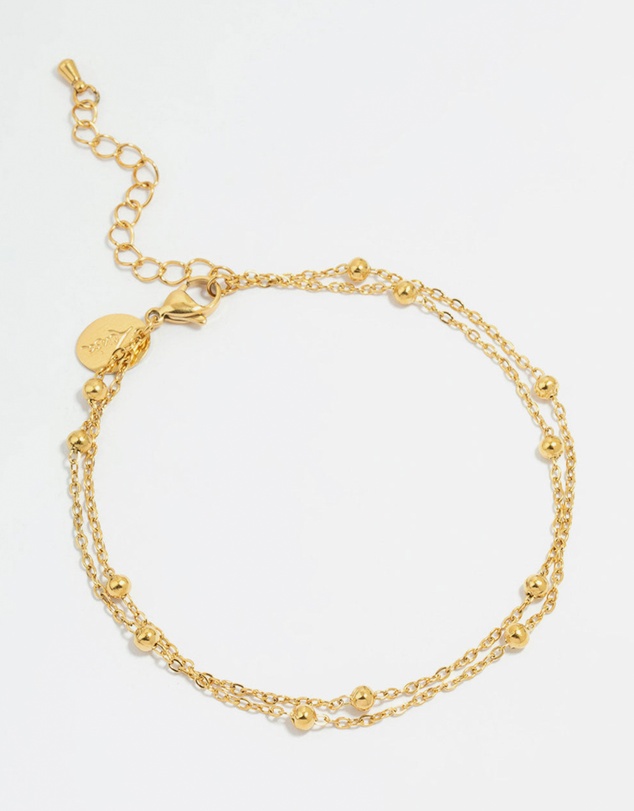 Lovisa - Waterproof Gold Plated Stainless Steel Ball Anklet