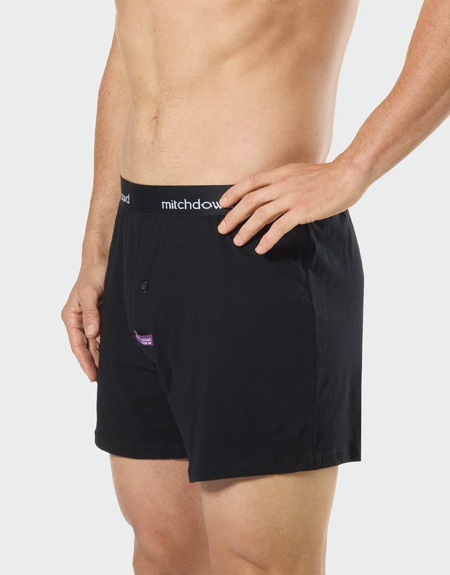 Mitch Dowd - Loose Fit Knit Boxer Shorts 3 Pack - Black