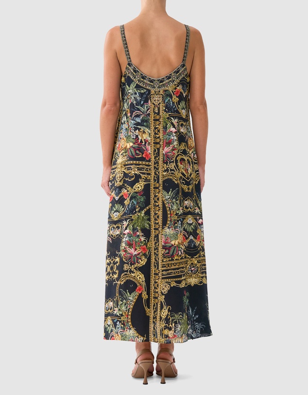 Camilla - V Neck Midi Slip Dress