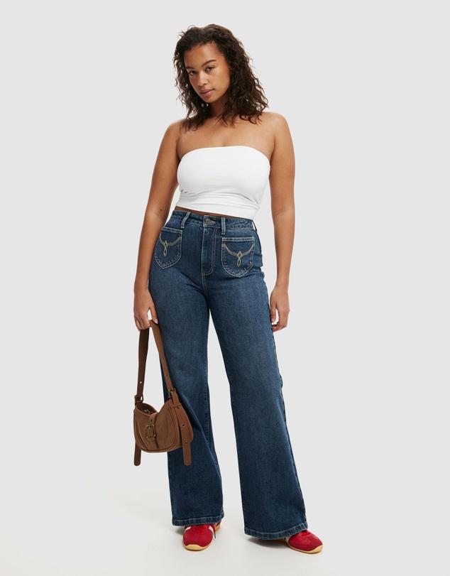 Cotton On - Curvy Stretch Wide Jeans