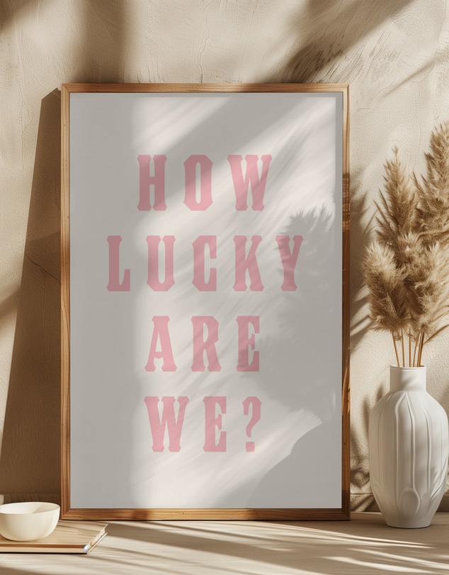 Olive et Oriel - How Lucky Are We? by Tara Royle Art Print