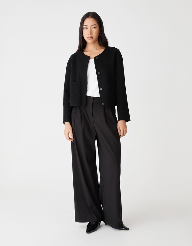 Forcast - Alani Crop Wool Jacket