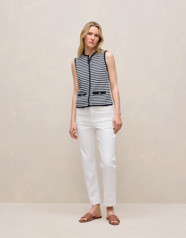 Trenery - High Rise Straight Leg Jean in White