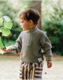 Kynd Baby - Knit Rib Jumper in Olive