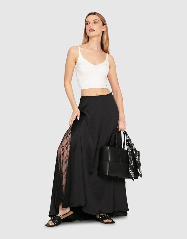 Belle & Bloom - California Dreamin' Maxi Skirt - Black