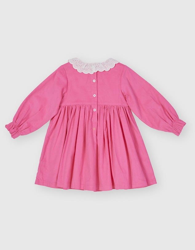 Goldie + Ace - Daphne Long Sleeve Corduroy Smocked Dress - ICONIC EXCLUSIVE - Babies-Kids
