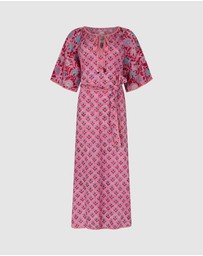 KINGA CSILLA - Kamala Block Print Primavera Maxi Dress
