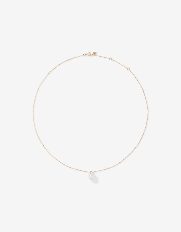 Michael Hill - Cultured Freshwater Pearl and Diamond Pendant in 10kt Yellow Gold