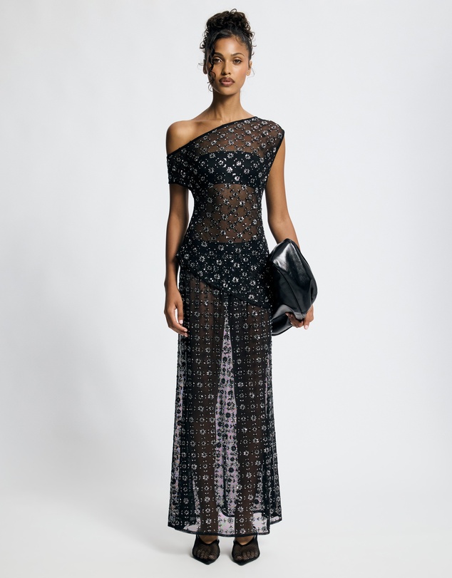 Lover - Isadora Sequin Sheer Maxi Skirt