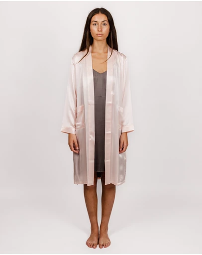 SILK MAGNOLIA - Silk Robe Dressing Gown