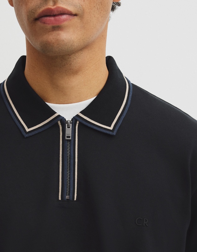 Country Road - Short Sleeve Tipped Zip Polo