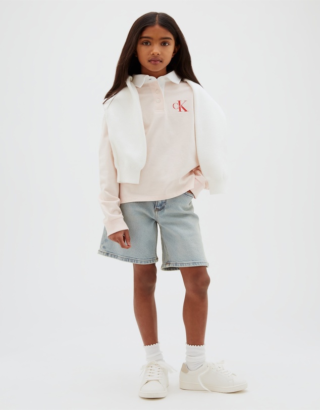 Calvin Klein Jeans - Girls Rugby Monologo Longsleeve Polo